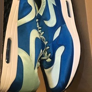 blue satin air max ones